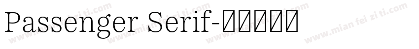 Passenger Serif字体转换
